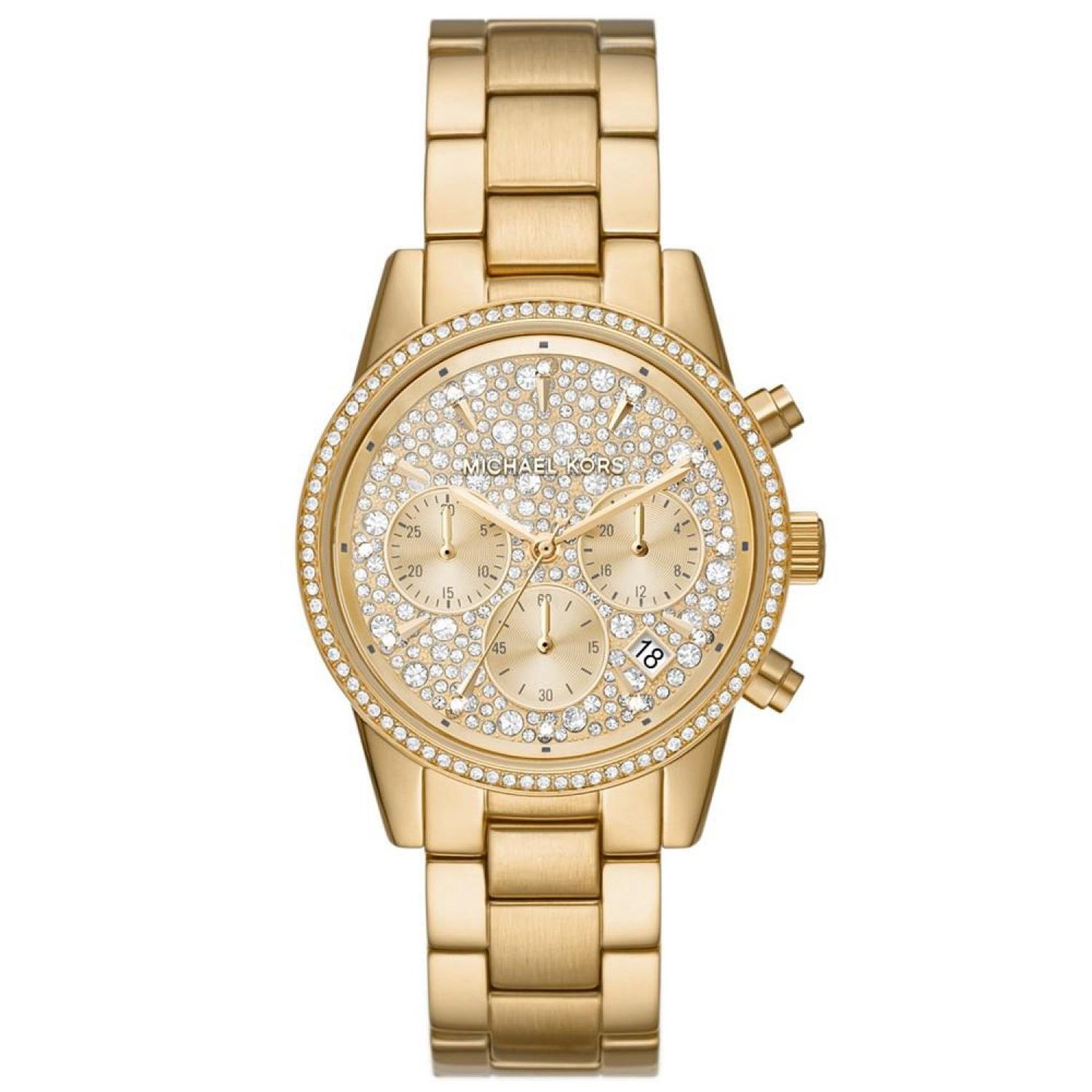 Women's Ritz Chronograph Gold-Tone Stainless Steel Bracelet Watch 37mm