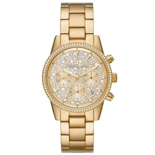 Women's Ritz Chronograph Gold-Tone Stainless Steel Bracelet Watch 37mm