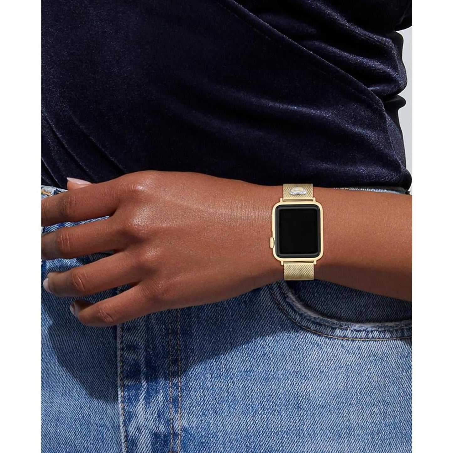 Gold-Tone Stainless Steel Mesh Bracelet for 38, 40, 41mm Apple Watch