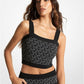 Logo Jacquard Cropped Tank Top