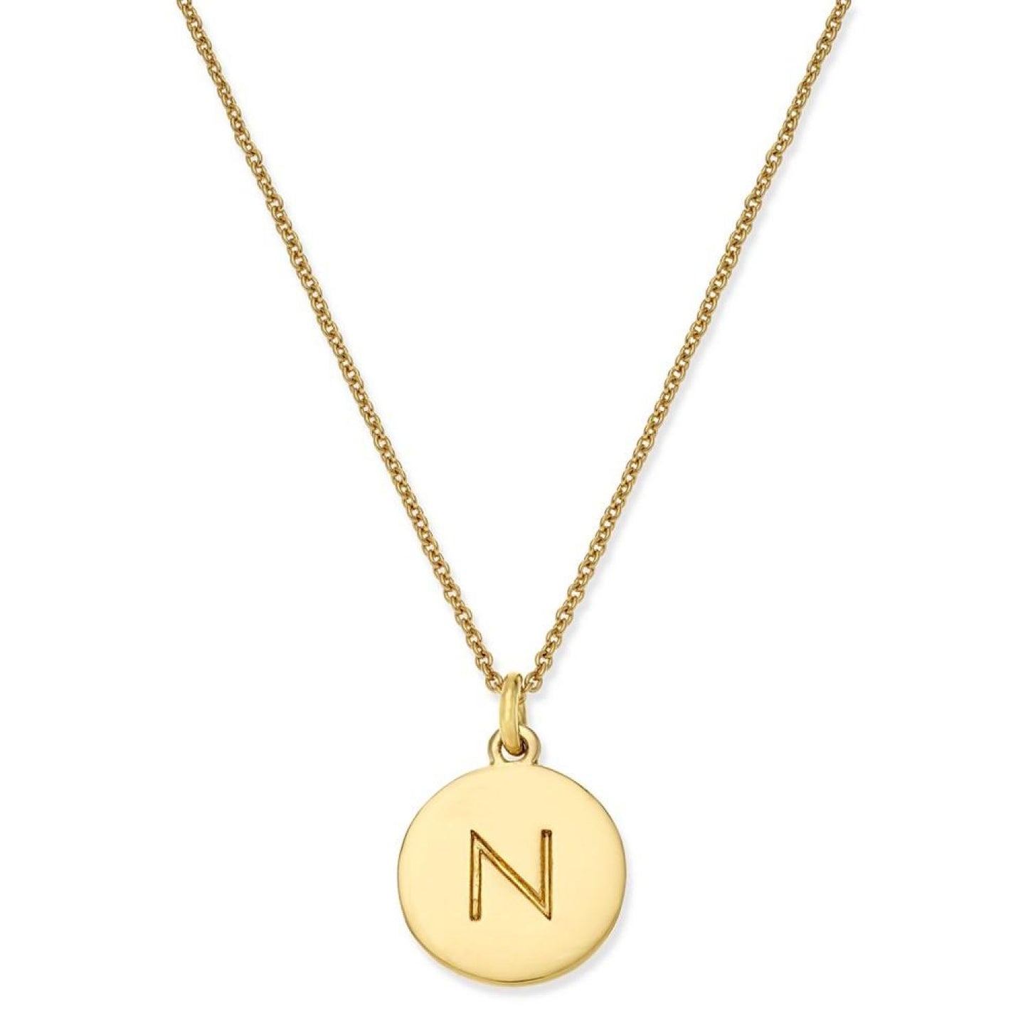 12k Gold-Plated Initials Pendant Necklace, 17" + 3" Extender