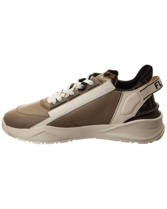 FENDI Flow FF & Leather Sneaker