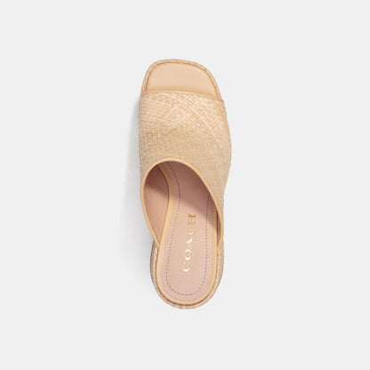 Coach Outlet Bobi Straw Platform Sandal