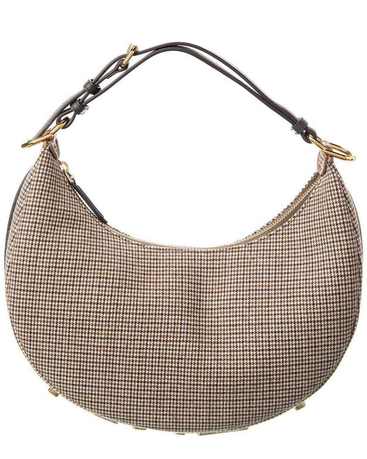 FENDI Fendigraphy Small Wool Hobo Bag