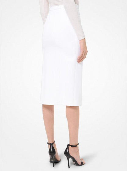 Double Crepe Sablé Slit Pencil Skirt