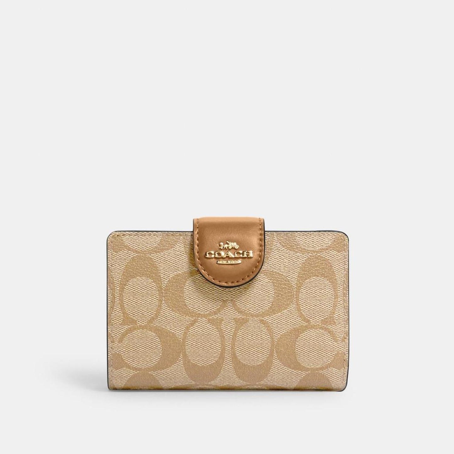 COACH Medium Corner Zip Wallet In Signature Canvas