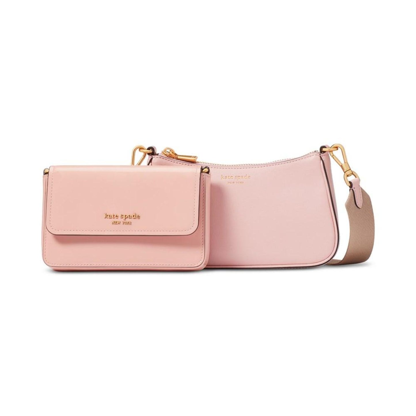 Double Up Saffiano Leather Mini Crossbody