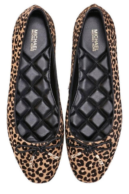 Michael Michael Kors Nori Leopard Printed Ballet Flat Shoes