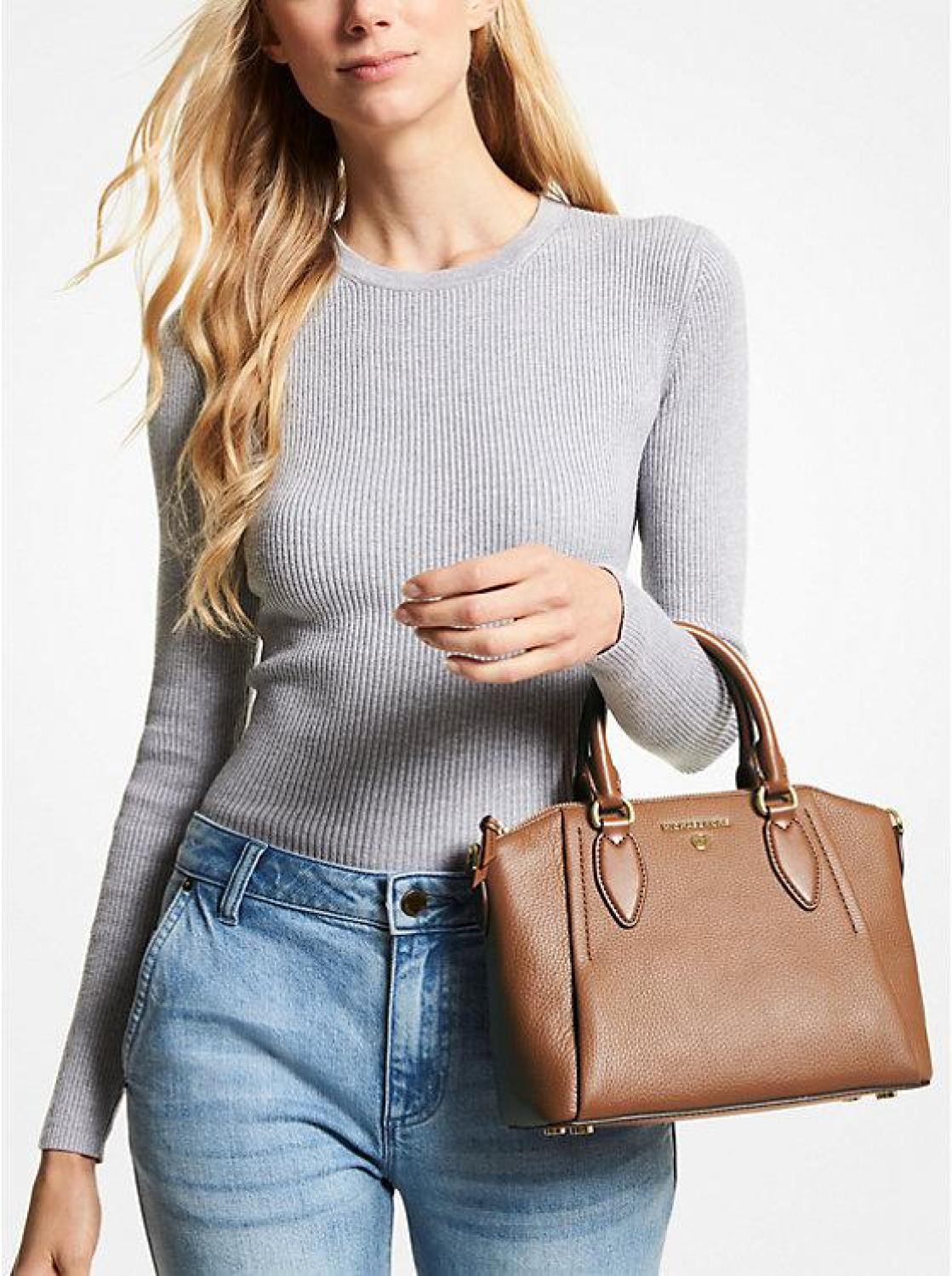 Sienna Medium Pebbled Leather Satchel