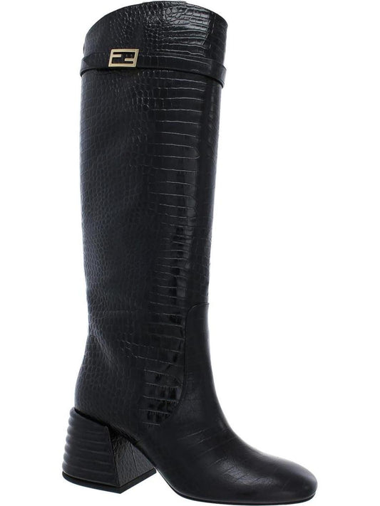 Womens Pull On Casual Knee-High Boots