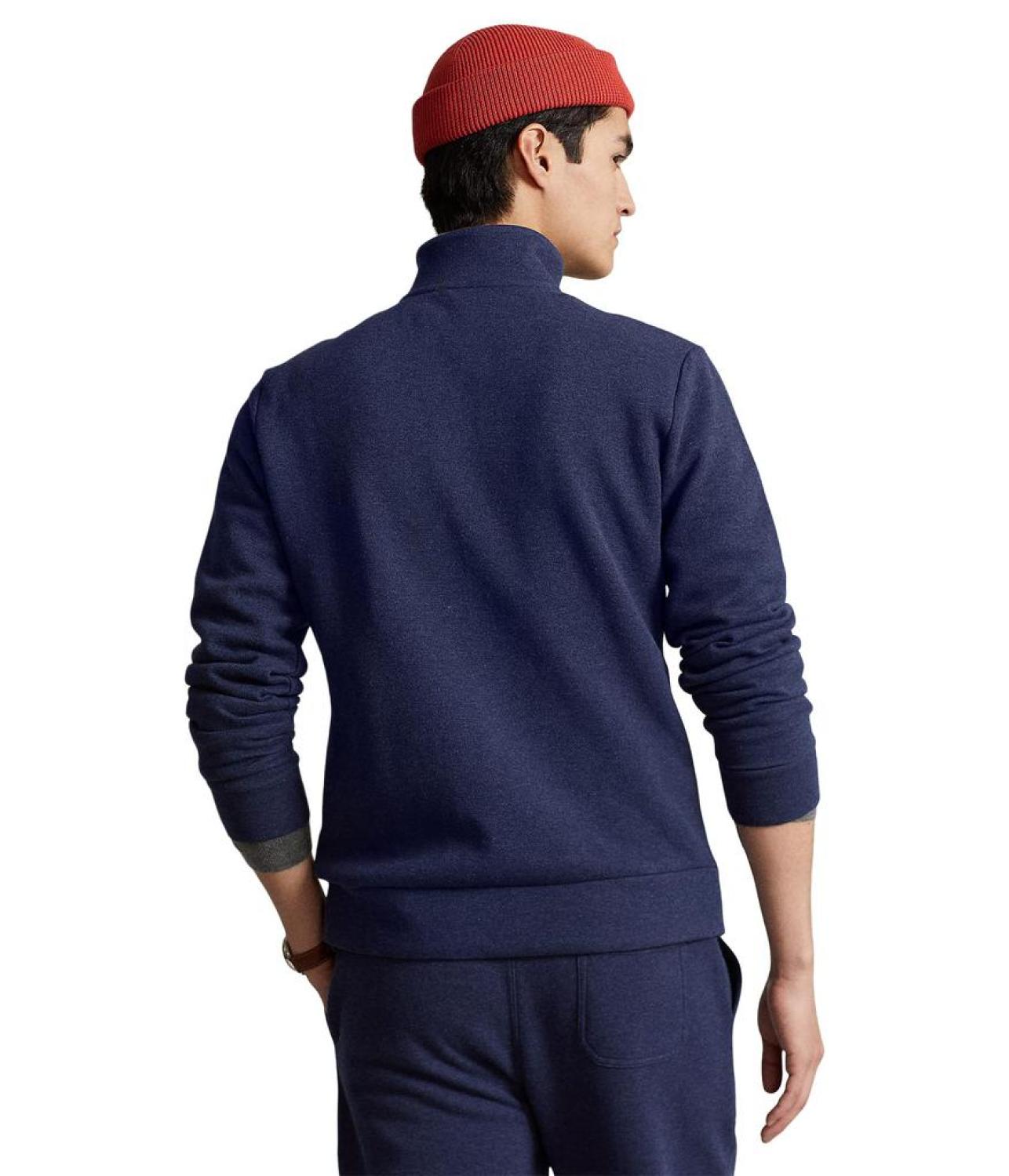 Double Knit Mesh 1/4 Zip Sweatshirt