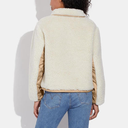 Coach Outlet Sherpa Pull Over In Recycled Polyester