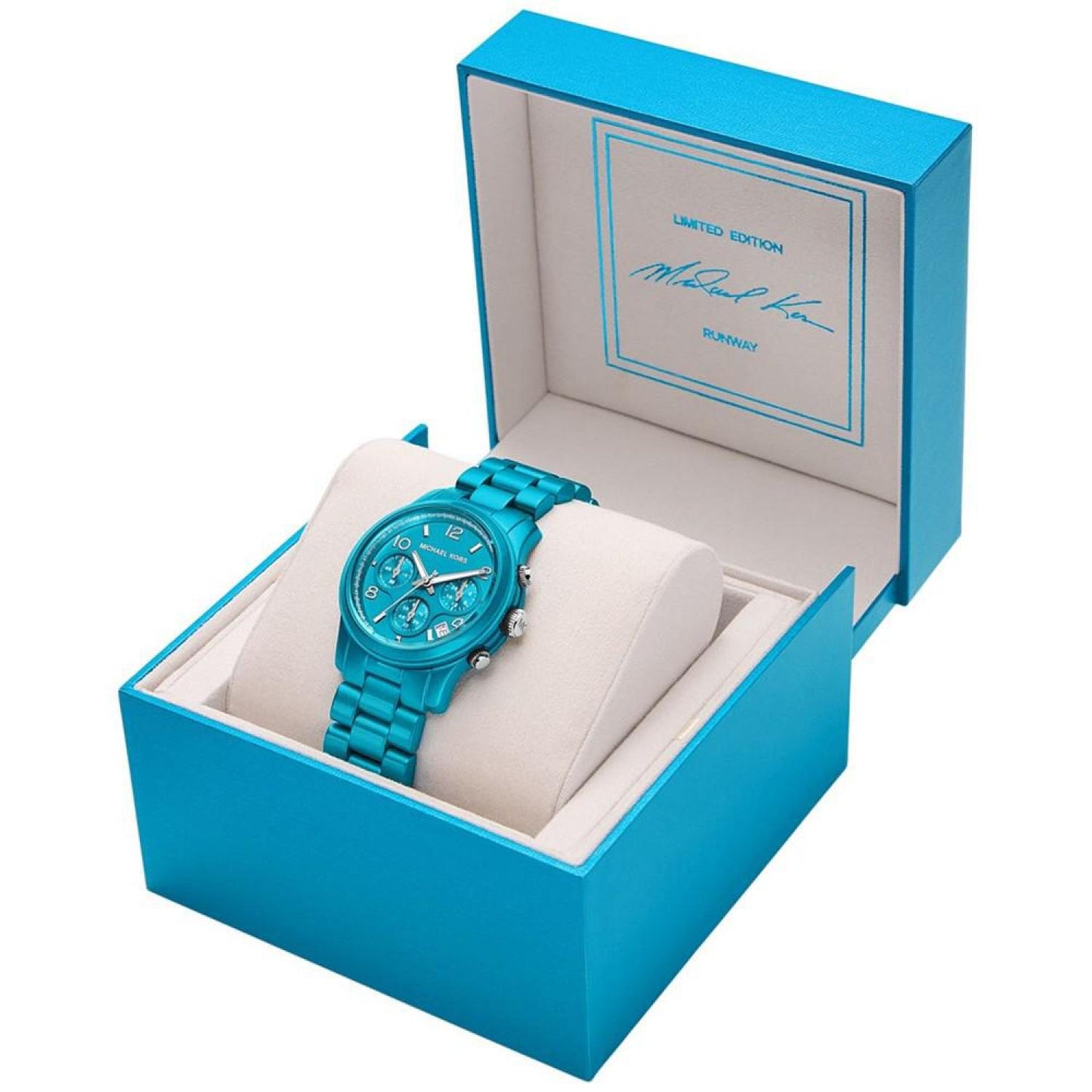 Women's Limited Edition Runway Chronograph Santorini Blue Stainless Steel Watch 38mm