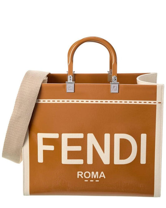 FENDI Sunshine Medium Patent Tote