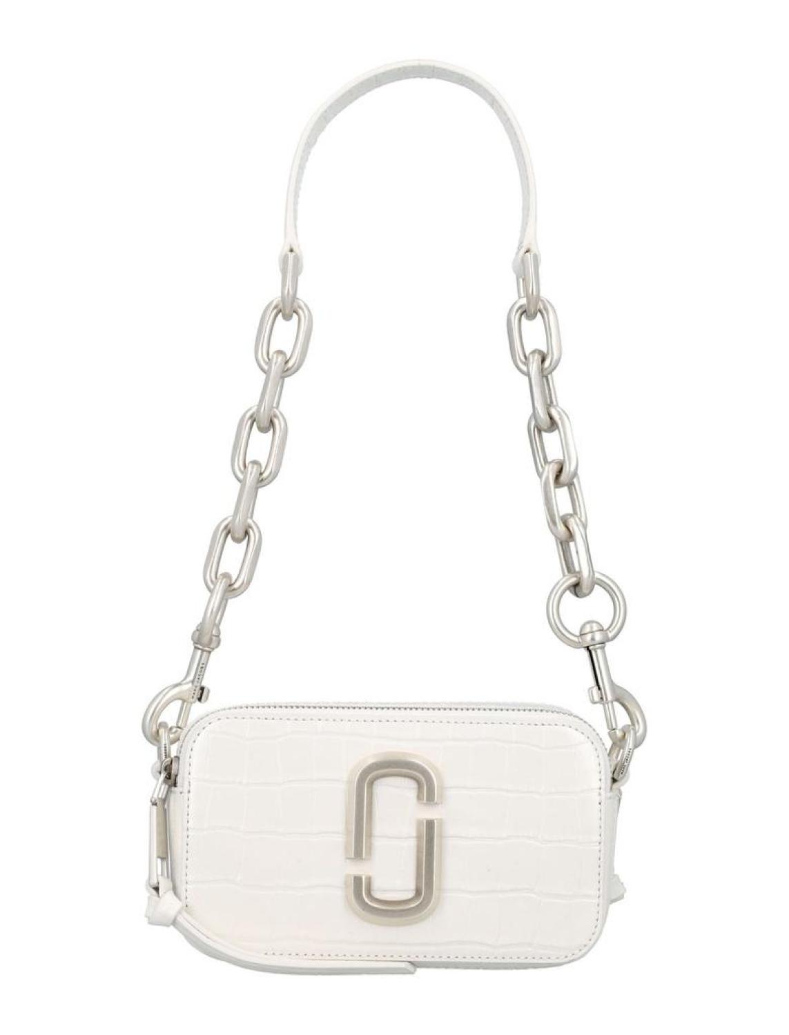 Marc Jacobs Logo Plaque Embossed Chain Shoulder Bag