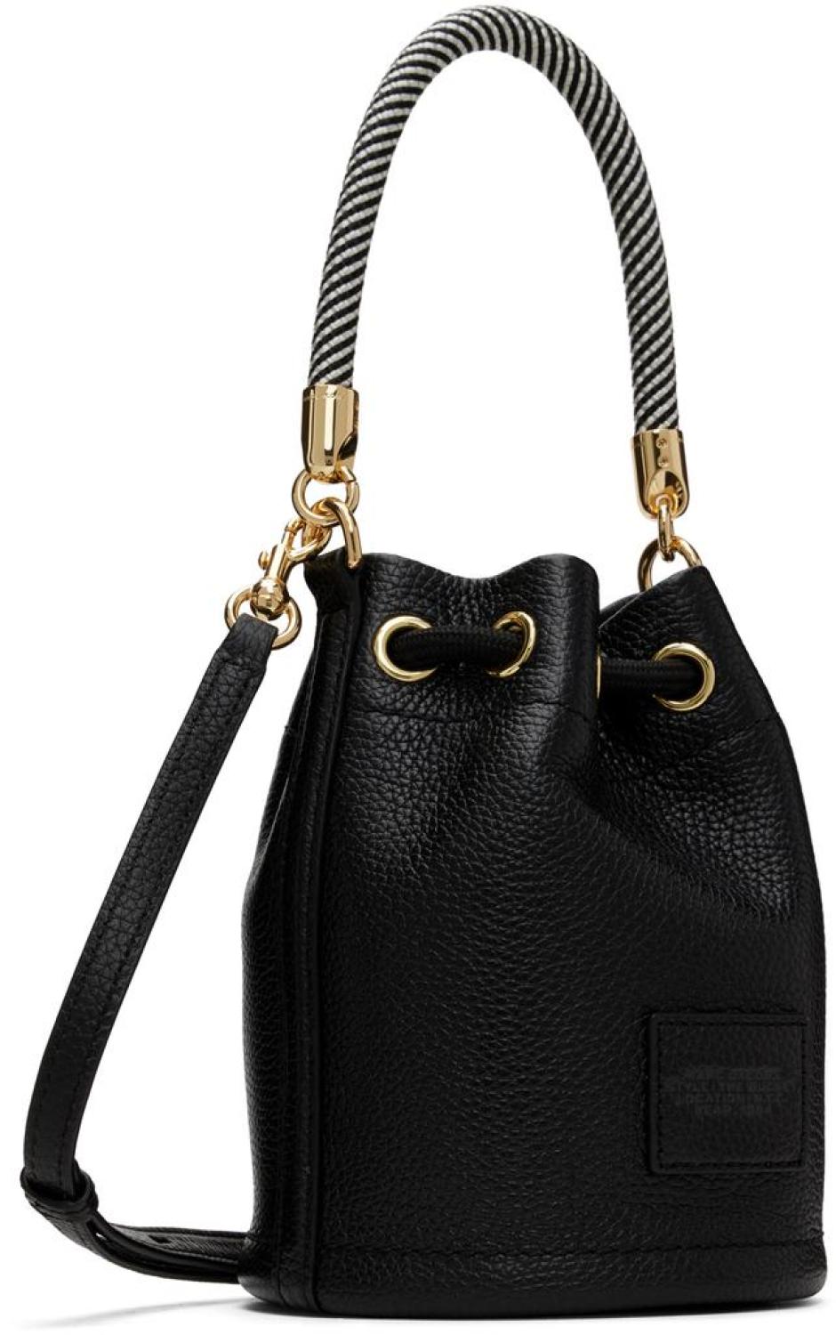 Black 'The Leather Mini Bucket' Bag