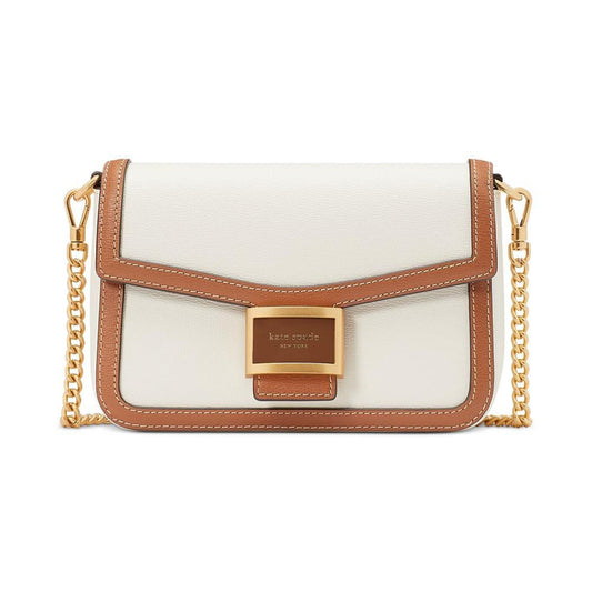 Katy Colorblocked Leather Flap Chain Crossbody