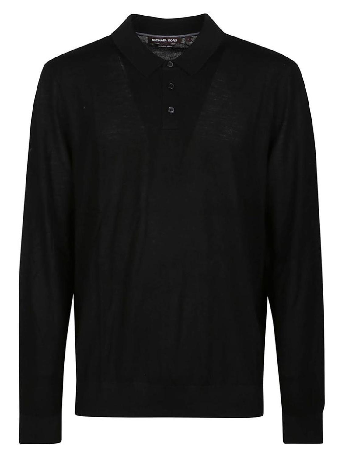 Michael Kors Long-Sleeved Knitted Polo Shirt