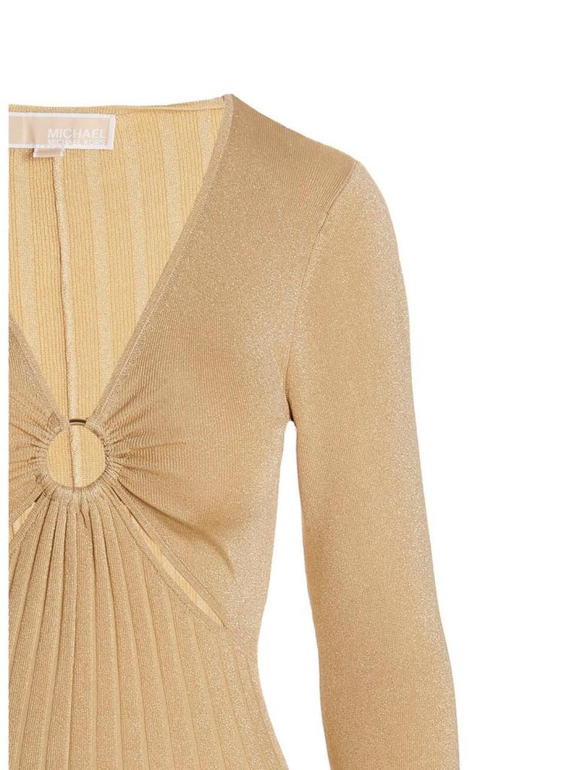 Michael Kors V-Neck Long-Sleeved Dress