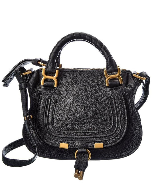 Chloé Marcie Mini Double Carry Leather Shoulder Bag