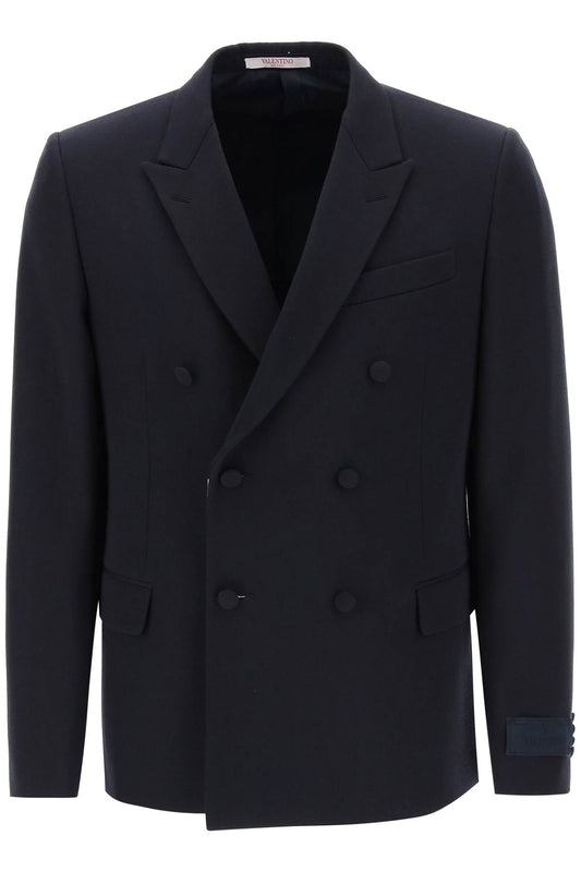 Valentino garavani half-lined double-breasted jacket