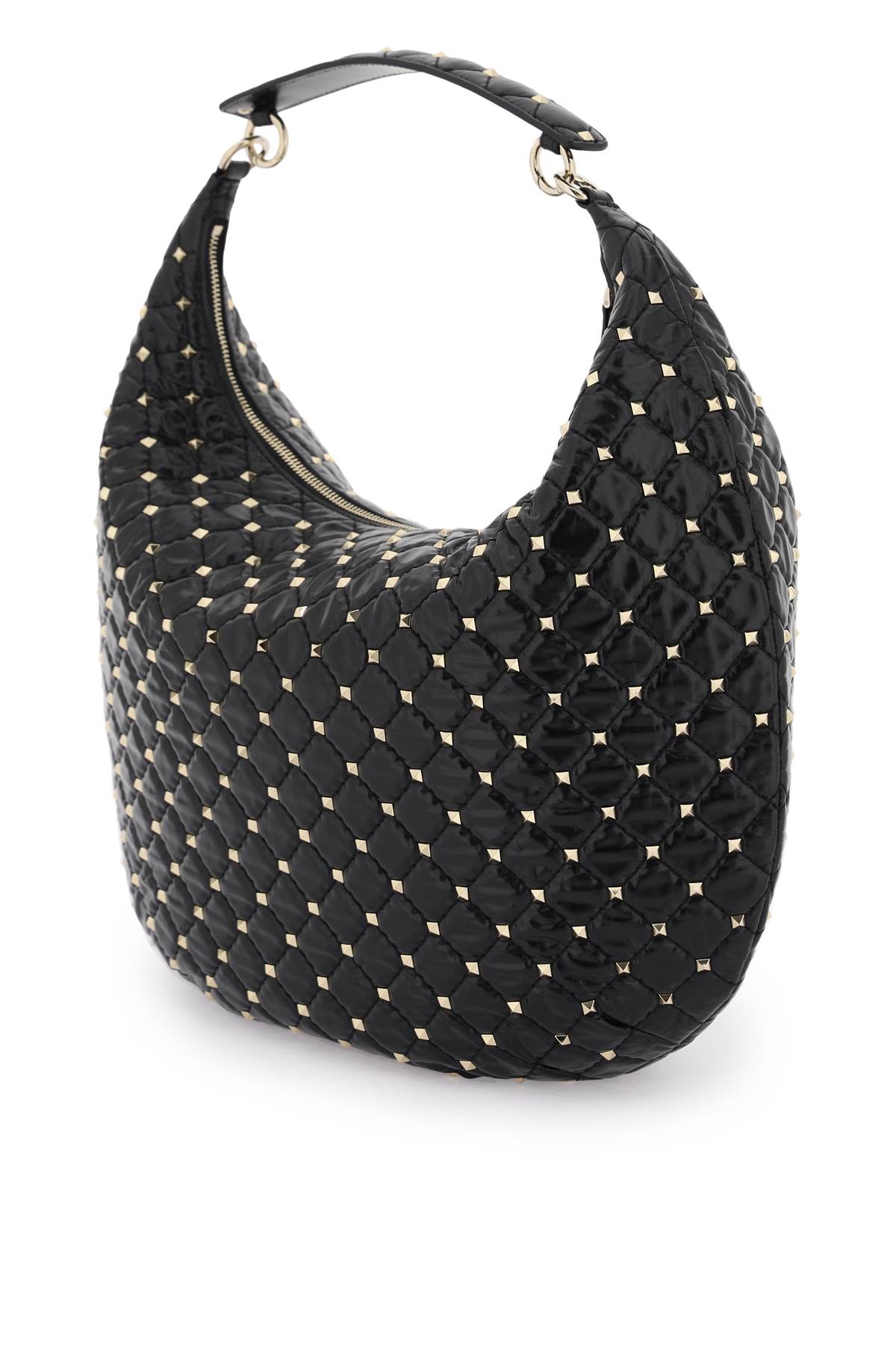 Valentino garavani leather 'rockstud spike' hobo bag