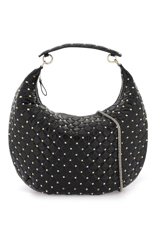 Valentino garavani leather 'rockstud spike' hobo bag