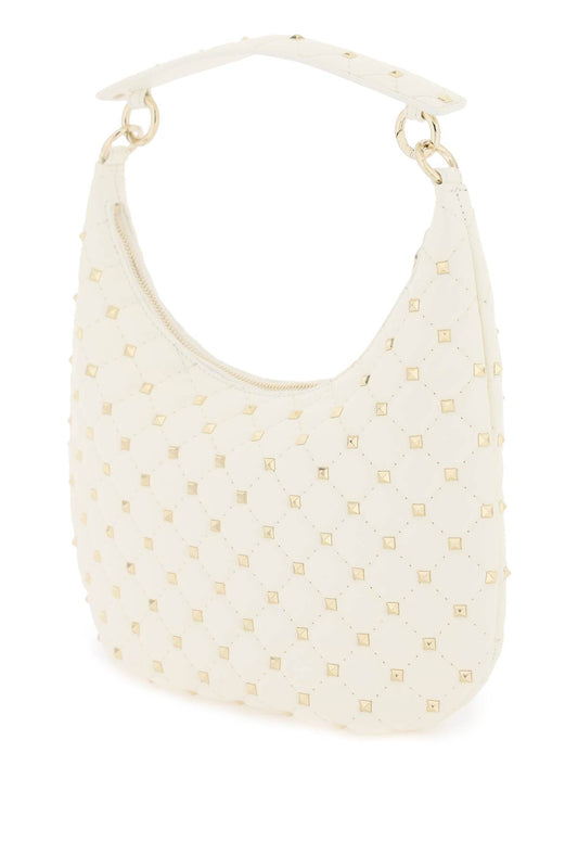 Valentino garavani small leather 'rockstud spike' hobo bag