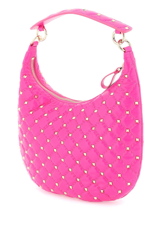 Valentino garavani small leather 'rockstud spike' hobo bag