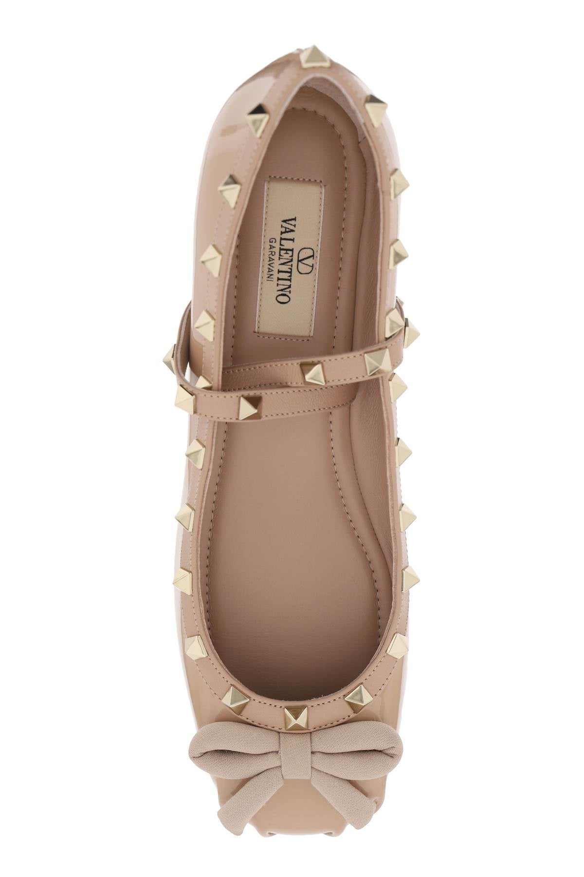 Valentino garavani patent leather rockstud ballet flats