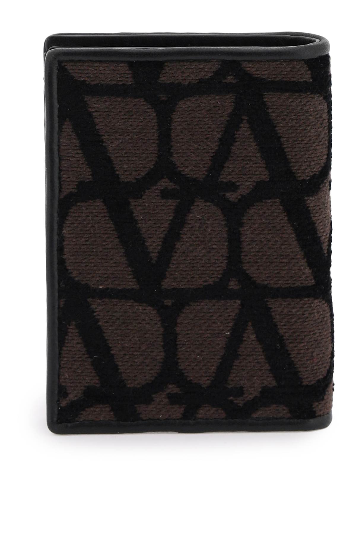 Valentino garavani toile iconographe bi-fold wallet