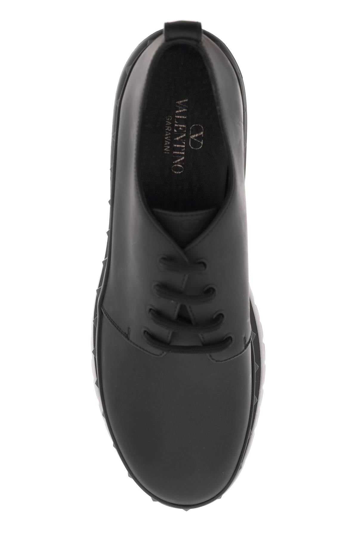 Valentino garavani rockstud m-way leather derby shoes