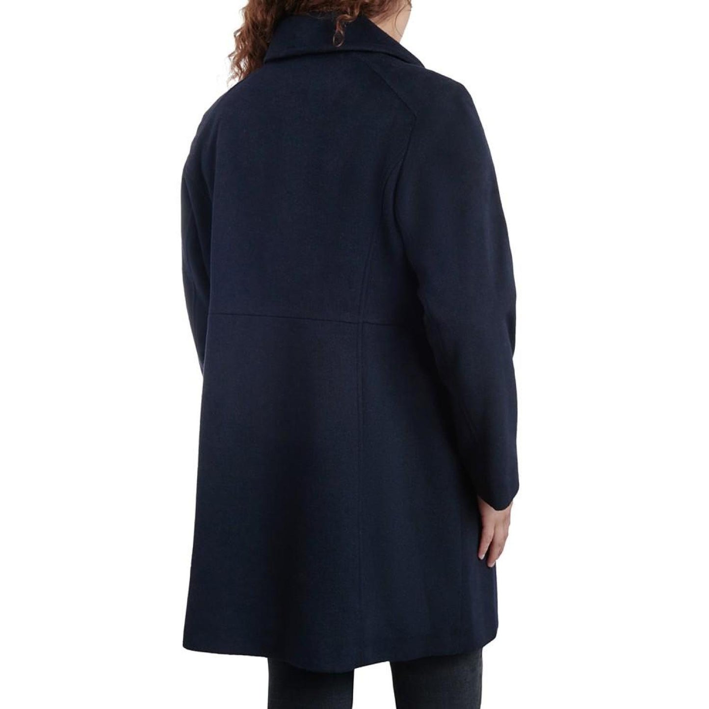 Women's Plus Size Club-Collar Zip-Front Coat