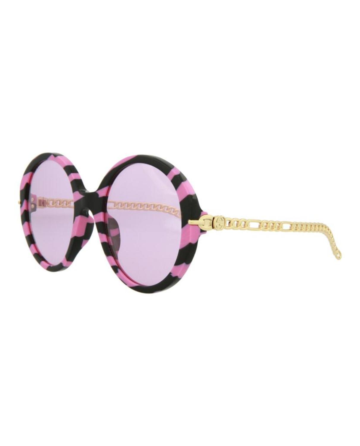 Round-Acetate Frame Sunglasses