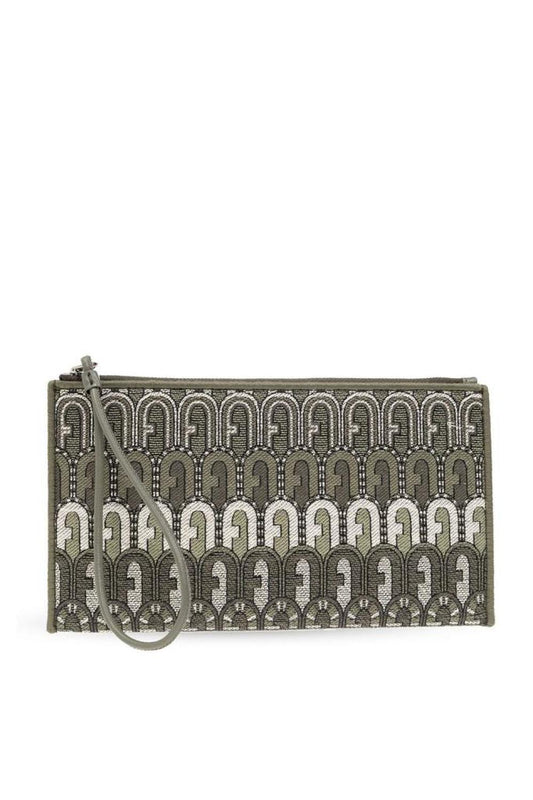 Furla Opportunity Logo Monogram Zipped Clutch Bag