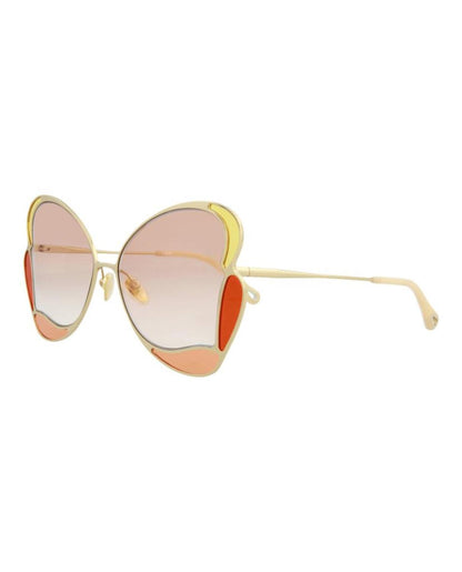 Chloe Cat Eye-Frame Metal Sunglasses