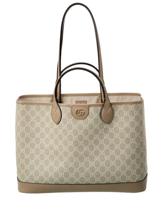 Gucci Ophidia Medium GG Supreme Canvas & Leather Tote