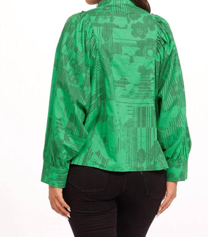 Neem Blouse In Evergreen Angelica