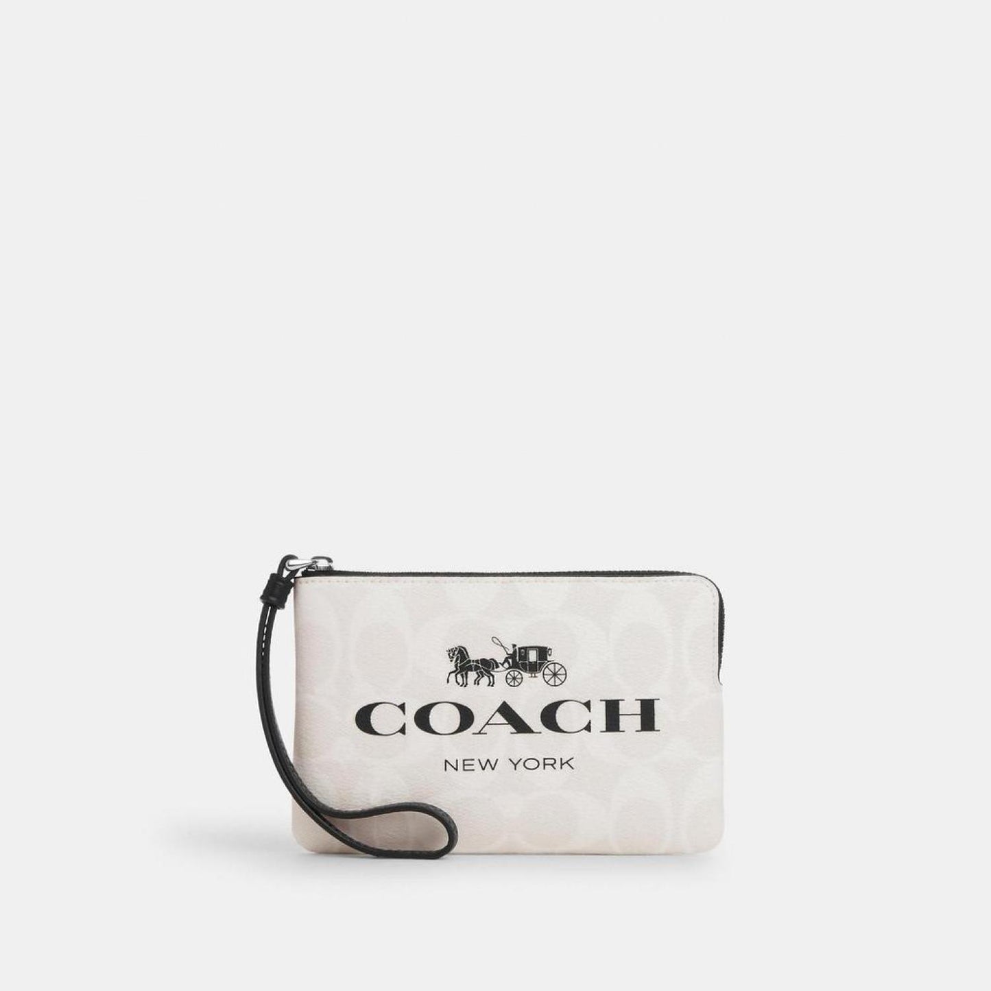 Coach Outlet Corner Zip Wristlet In Signature Canvas