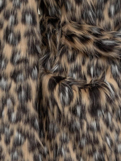 Michael Michael Kors Leopard Print Faux Fur Robe Coat