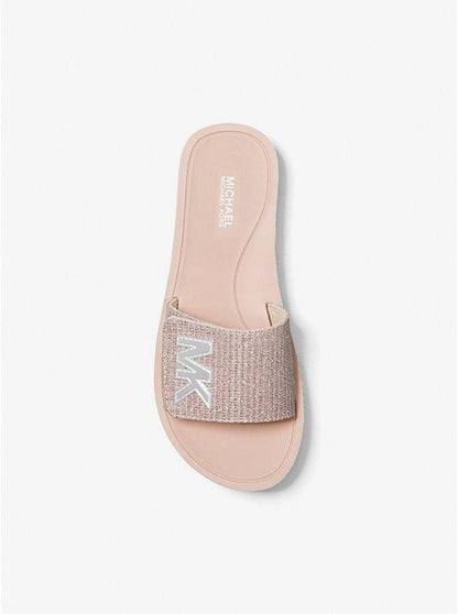 Glitter Platform Slide Sandal