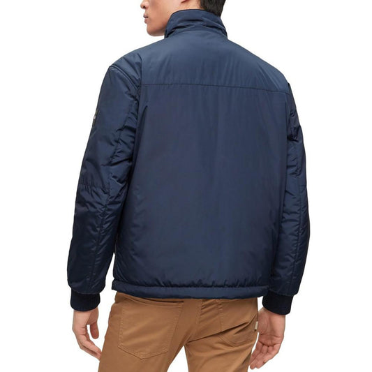 Men's Water-Repellent Logo Badge Reversible Jacket