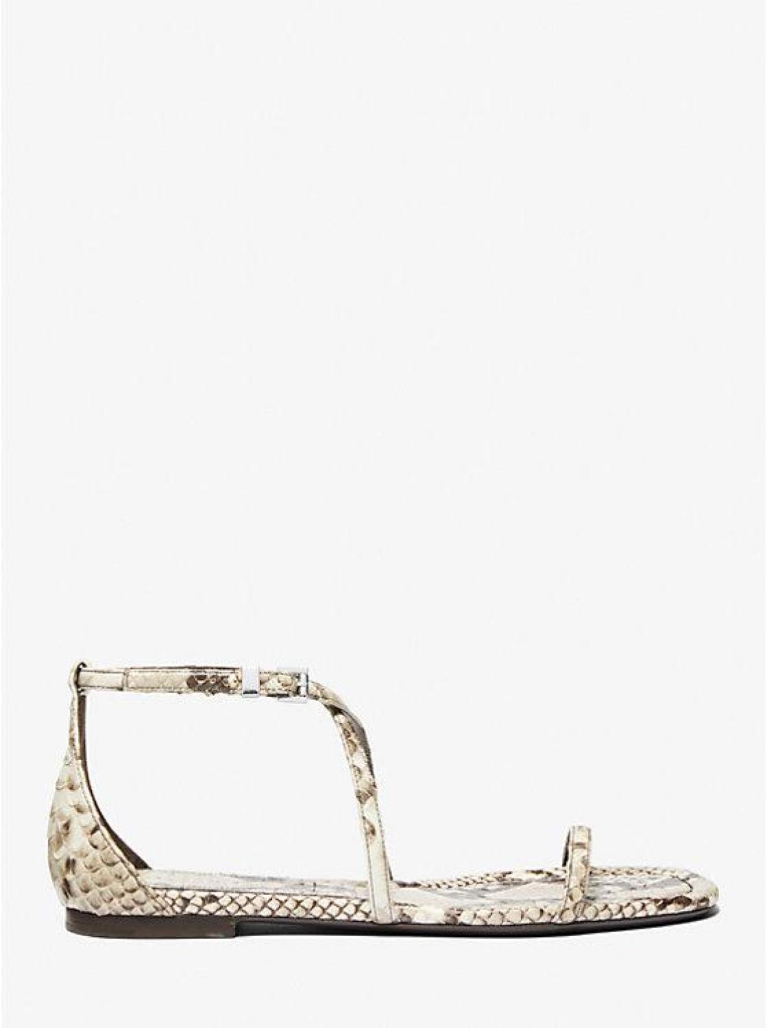 Polly Python Embossed Leather Sandal