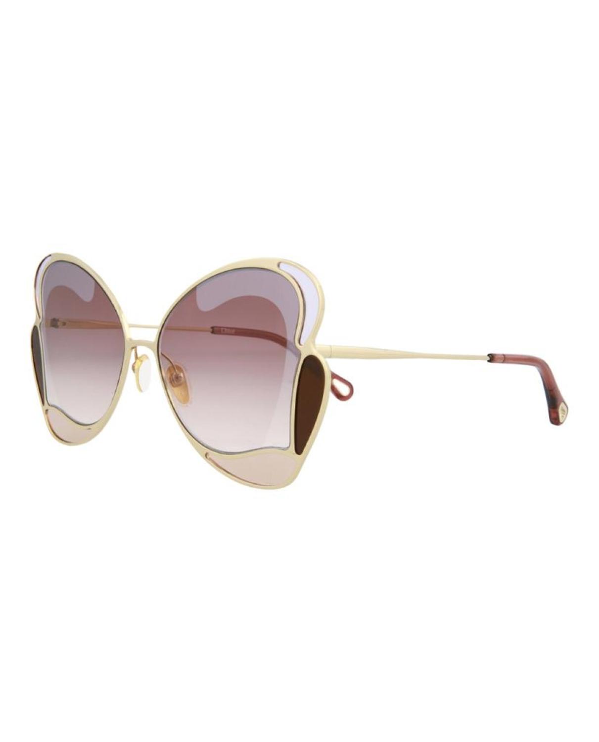 Chloe Cat Eye-Frame Metal Sunglasses