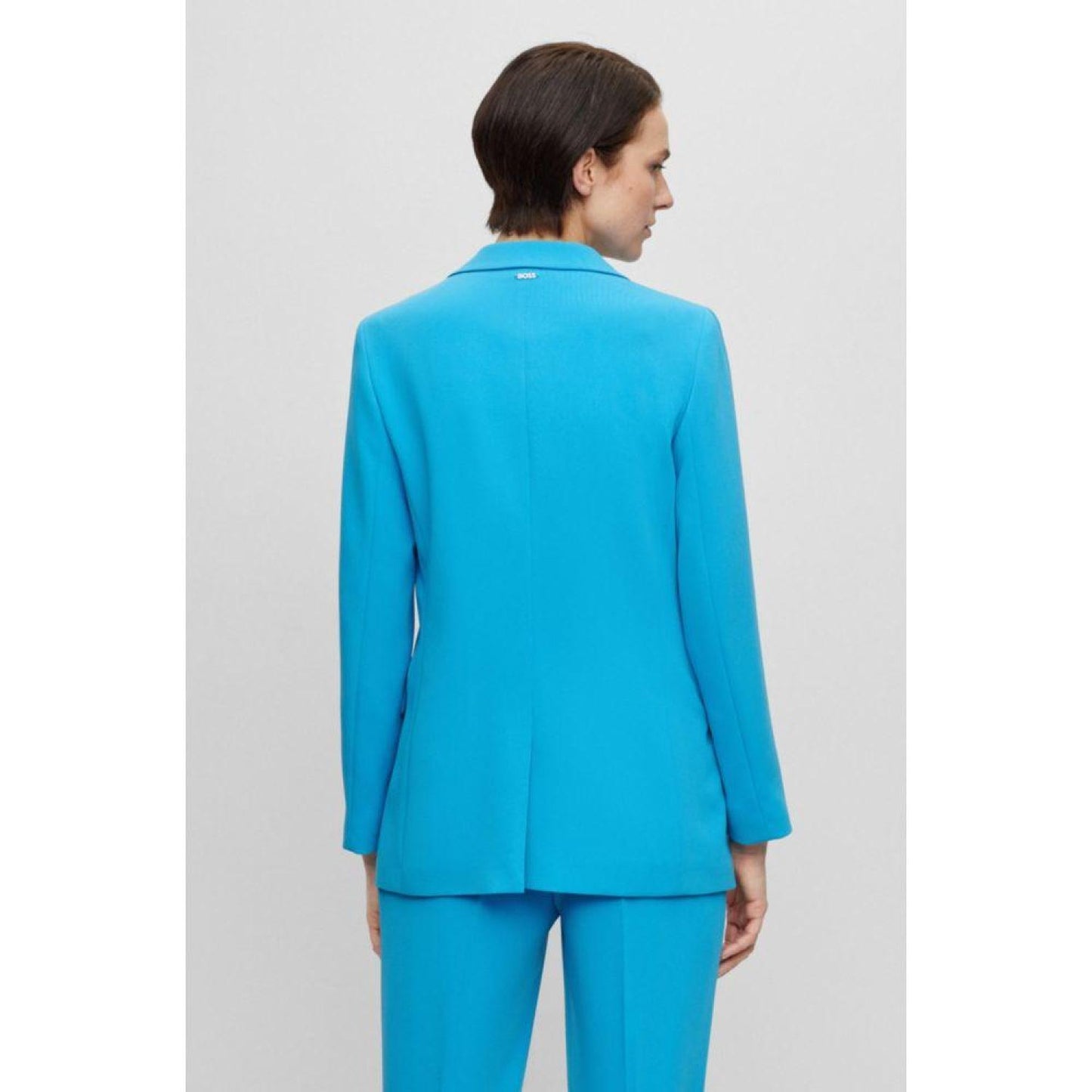 Regular-fit jacket in Japanese crepe with natural stretch