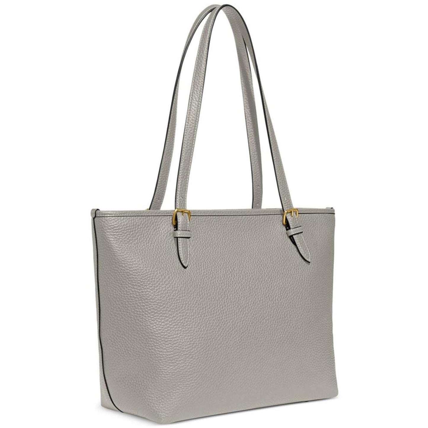 Polished Pebble Leather Taylor Tote with C Dangle Charm