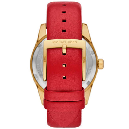 Women's Lexington Three-Hand Red Leather Watch 38mm