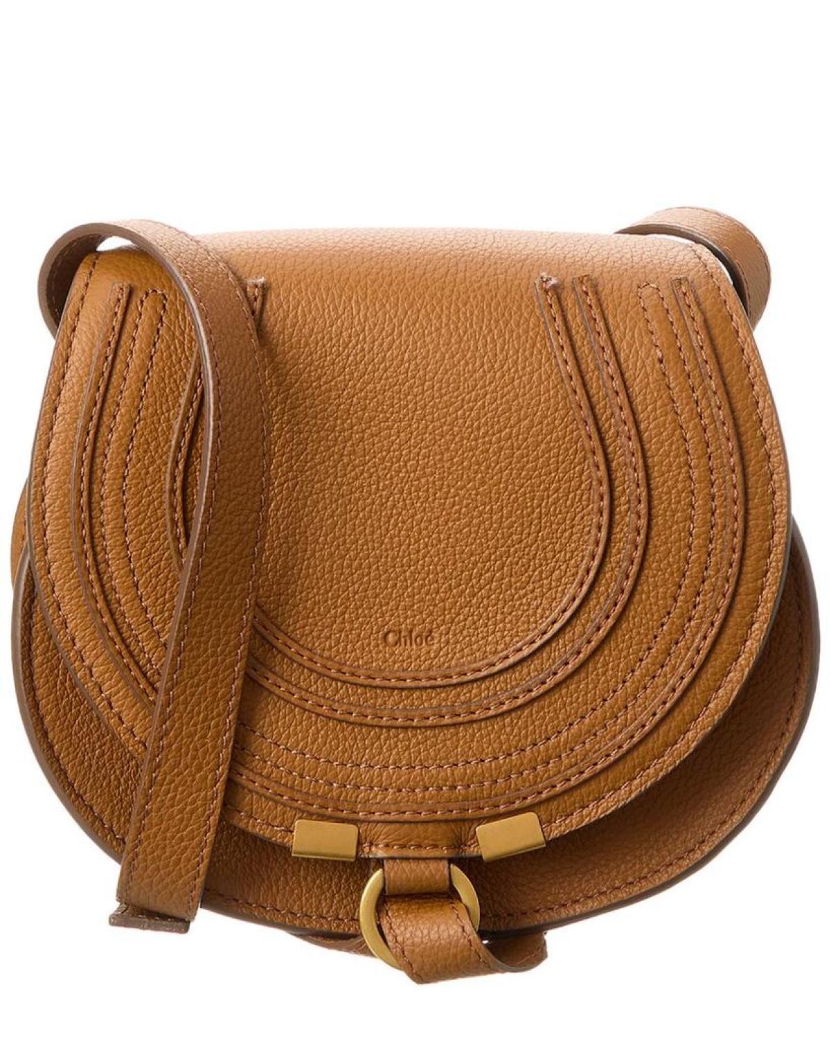 Chloé Marcie Small Leather Saddle Bag