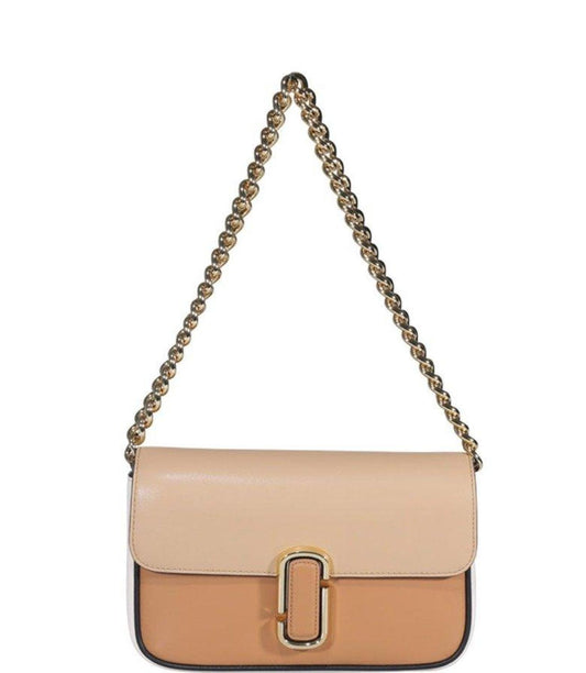 Marc Jacobs Logo Plaque Chained Shoulder Bag