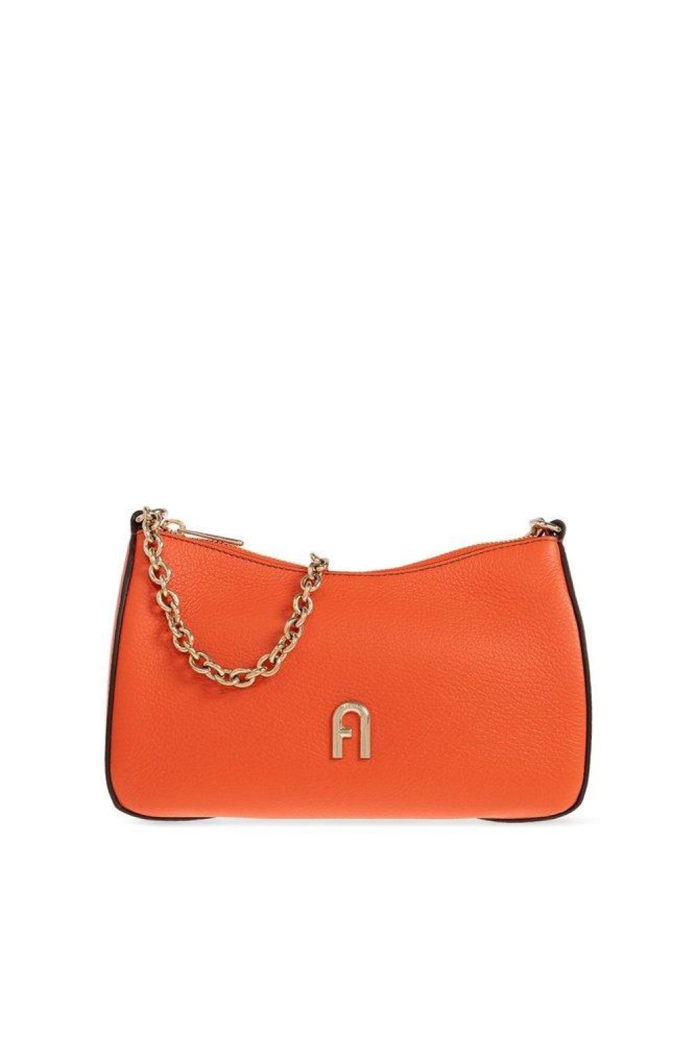 Furla Primula Logo Plaque Chain-Linked Shoulder Bag